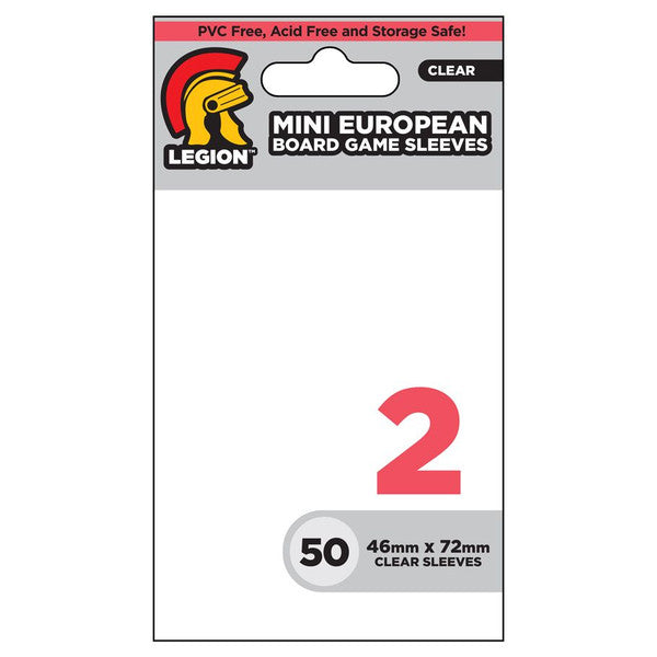 Legion Supplies Deck Protector Board Game Sleeve Mini European Clear 50 Sleeves4 Main image