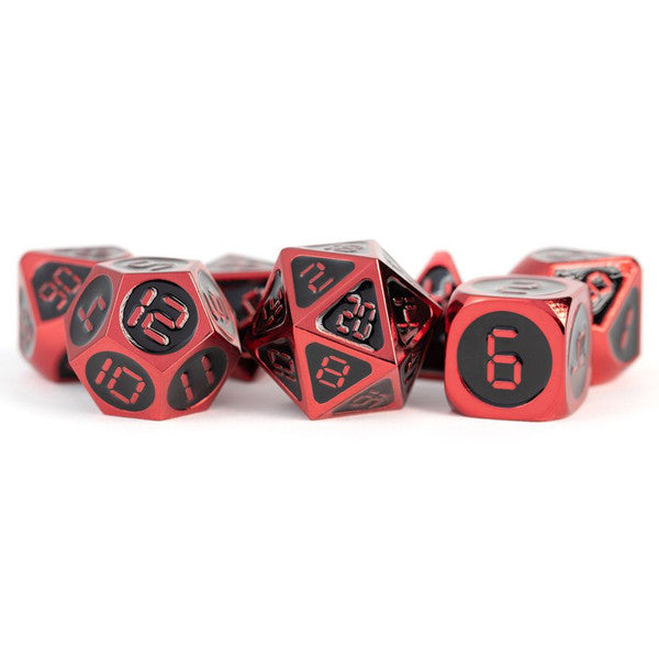 FanRoll by MDG Metal Digital Enamel Red with Black Dice Set 16mm