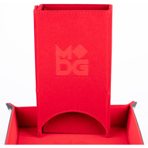 FanRoll by MDG Dice Tower Fold Up Velvet Red Role Playing Game Accessories Main image