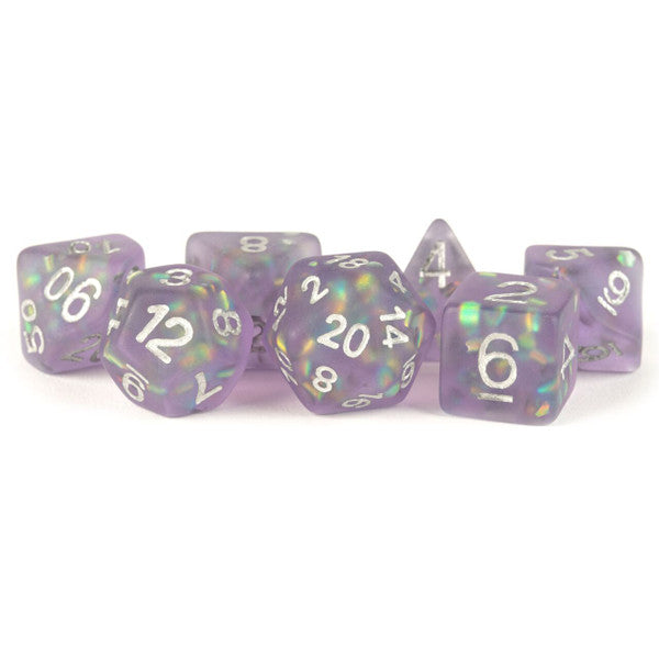 FanRoll by MDG Icy Opal Purple Metallic Dice Set 7-Set
