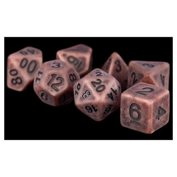 FanRoll by MDG Cpbk 7-Set Ancient Copper Black Metallic Dice Main image