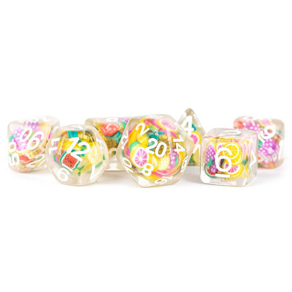 FanRoll by MDG Fruit Dice 7-Set 16mm Resin Poly Dnd Dragons Main image