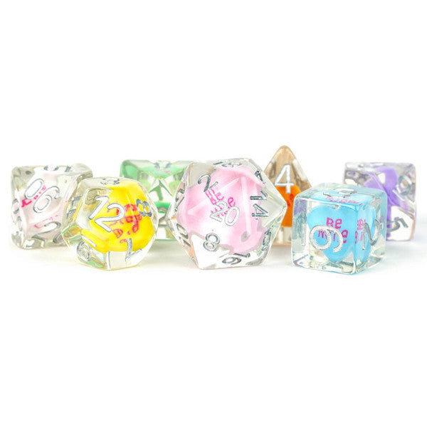 FanRoll by MDG Love Dice 7-Set 16mm Resin Poly Dnd Dragons Main image