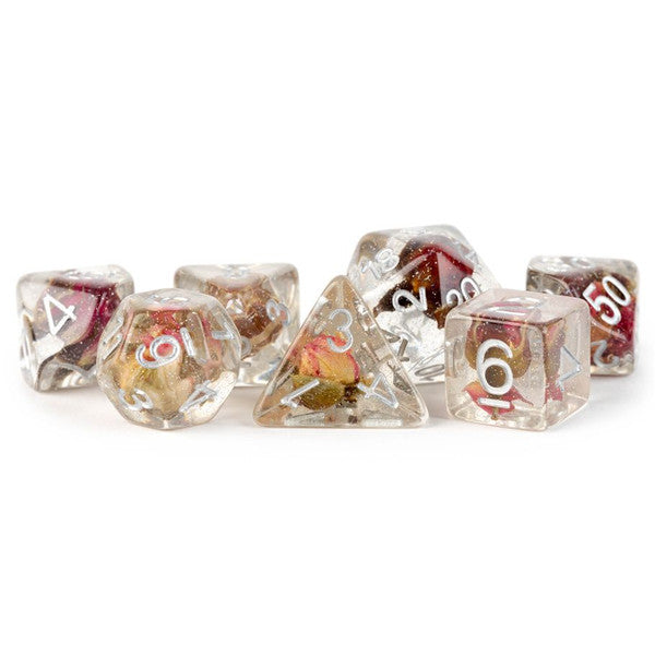 FanRoll by MDG Rose Dice 7-Set 16mm Resin Poly Dnd Dragons