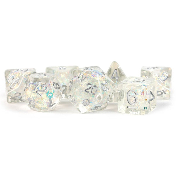 FanRoll by MDG Set 7-Set Rainbow Frost Polyhedral Dice
