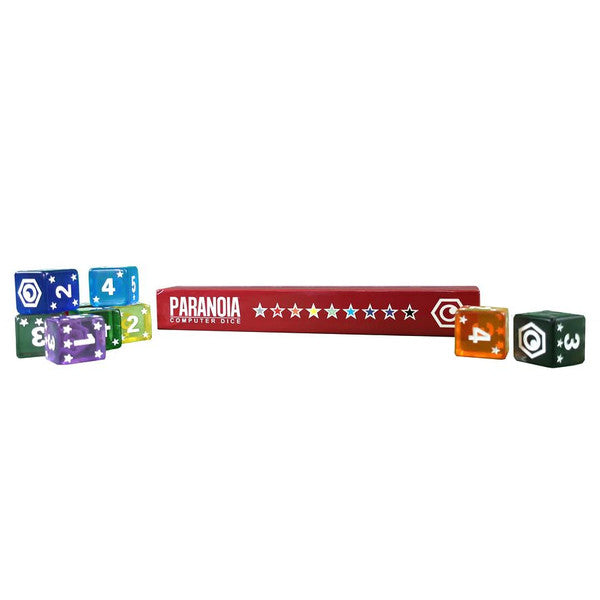 Mongoose Publishing D6 Paranoia Computer Symbol Dice Set