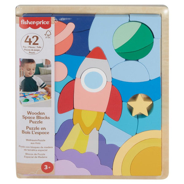 Fisher-Price Wooden Space Puzzle Blocks Main image