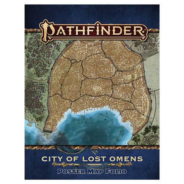 Paizo, Inc. Paizo Inc Pathfinder 2e Lost Omens City of Lost Omens Poster Map Fol