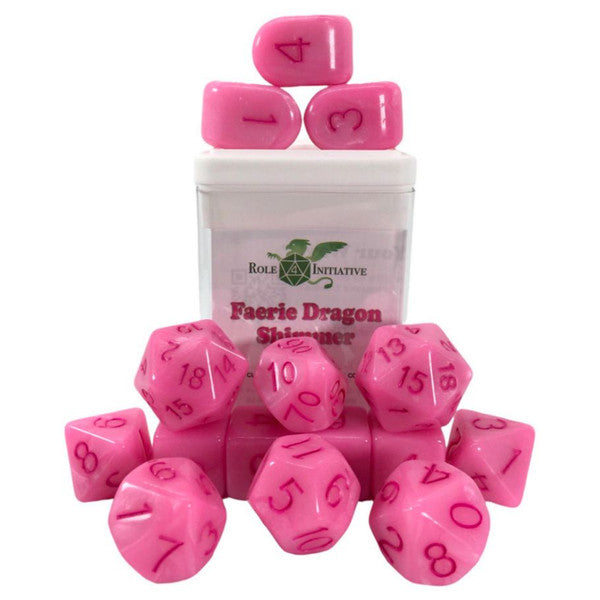 Role 4 Initiative Arch'd4 Dice Set of 15 Faerie Dragon Shimmer