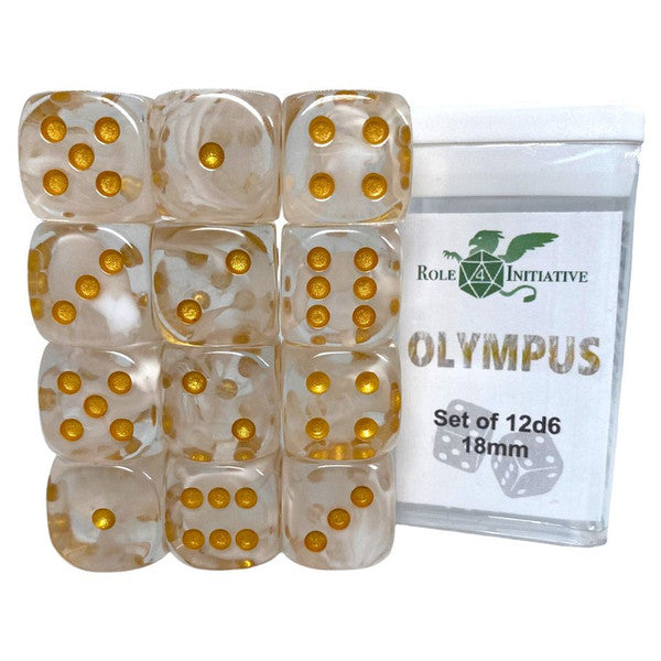 Role 4 Initiative Dice D6 Cube 18mm Diffusion Olympus 12-Pack Main image