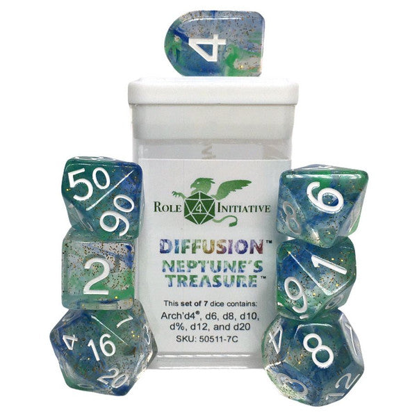 Role 4 Initiative Arch'd4 7-Set Diffusion Neptune's Treasure Dice