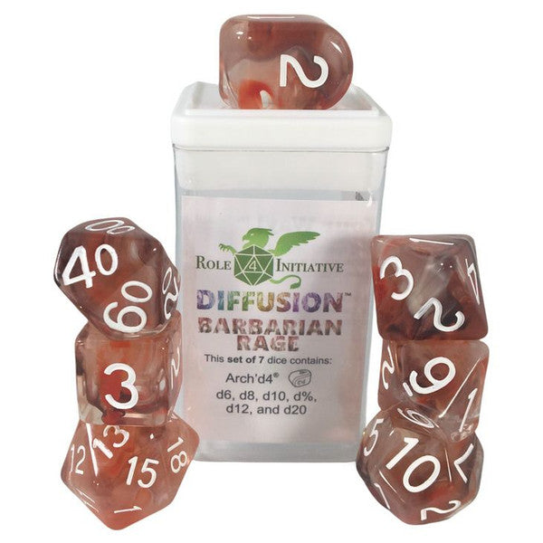 Role 4 Initiative 7-Set Diffusion Barbarian Rage Dice All Numbers