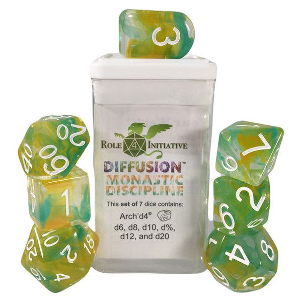 Role 4 Initiative 7-Set Diffusion Monastic Discipline Dice All Numbers Main image
