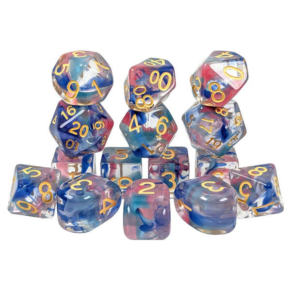 Role 4 Initiative Diffusion Coral Reef Polyhedral Dice Set of 15 Main image