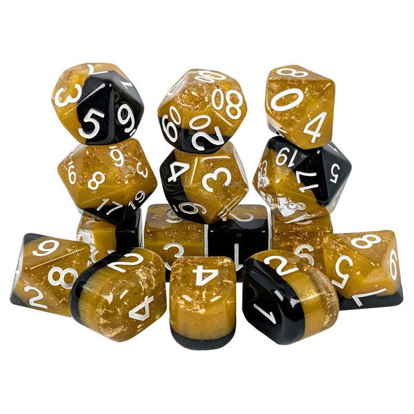 Role 4 Initiative numbers 15 Large High Visibility Polyhedral Dice Dwarven Stout Main image