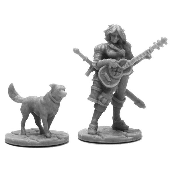 Reaper Miniatures Isobael The Bard And Rufus Bones Black Main image