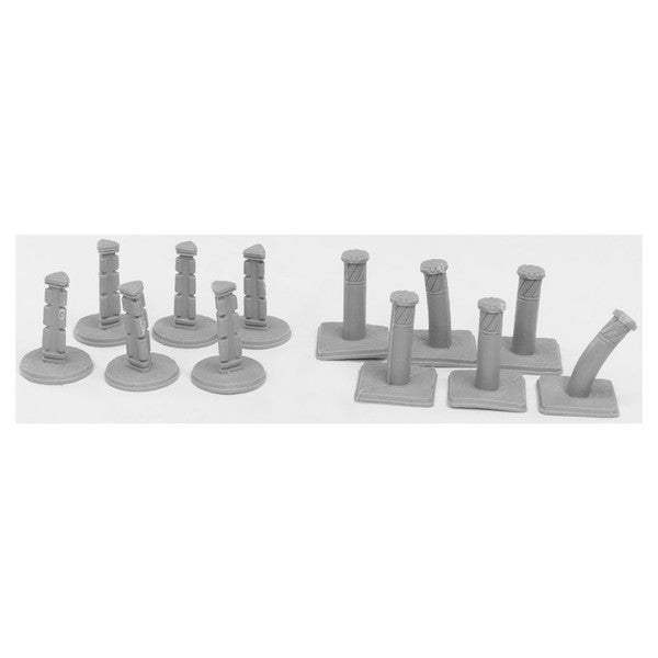 Reaper Miniatures Figure Bollards Bones Black Plastic Unpainted 12ct