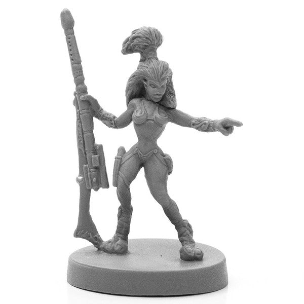 Reaper Miniatures Bones Black Andromedan Hunter Female Miniature 25mm