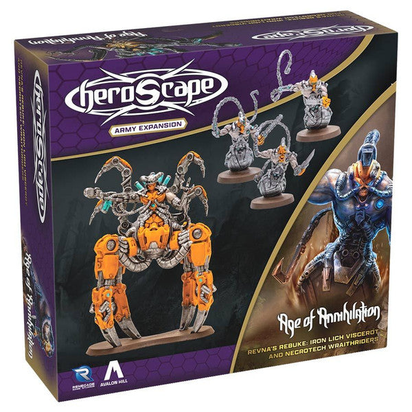 Renegade Game Studios Heroscape Revna S Rebuke Iron Lich Viscerot Necrotech Wrai