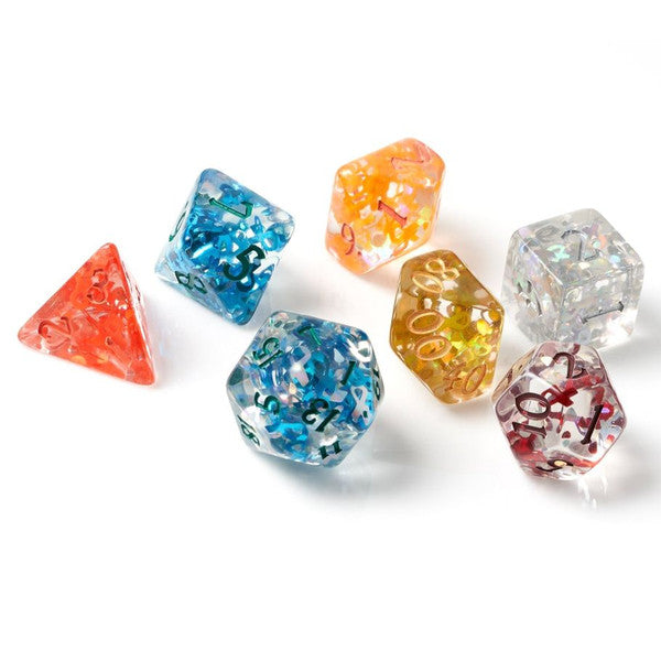 Sirius Dice Cancer Awareness Charity Rpg Dice Set 7 Clear Resin Main image