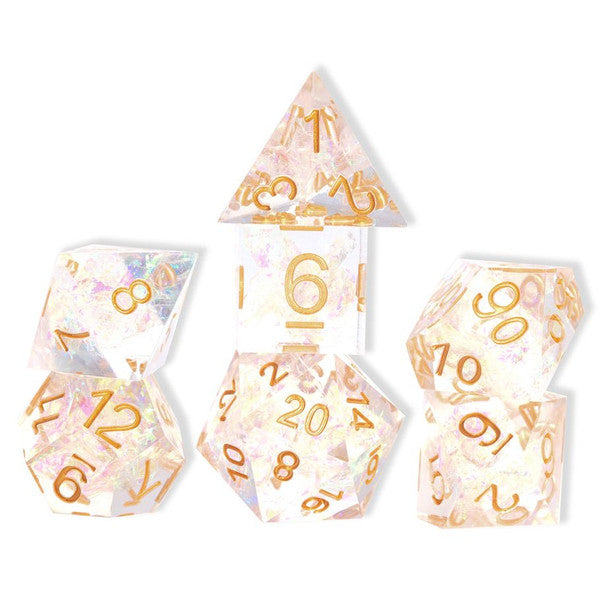 Sirius Dice Crystal Fairy Translucent Glitter Dice Set 7