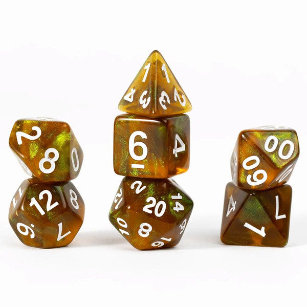 Sirius Dice Unearthed Treasure Peridot Polyhedral Dice Set 7 Main image