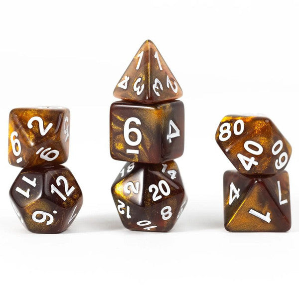 Sirius Dice Unearthed Treasure Topaz Polyhedral Dice Set 7