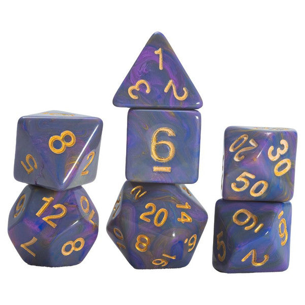 Sirius Dice Set Purple Unicorn Poly With Gold 7 Main image