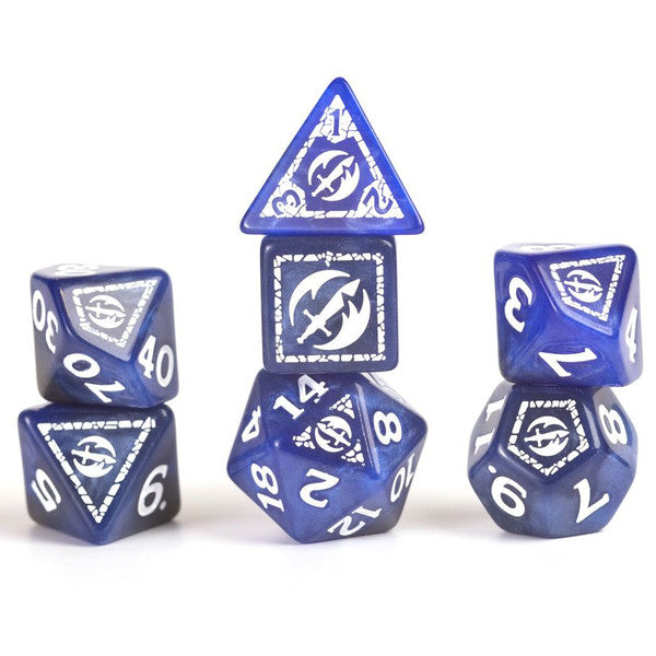 Sirius Dice D Adventure Dice Fighter Blue Class Main image