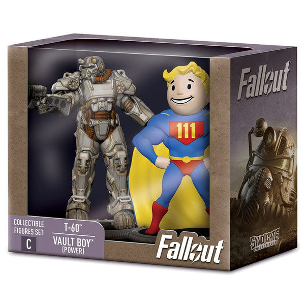 Syndicate Collectibles Fallout Collectible Figures Set T-60 Vault Boy Power 3-In Main image