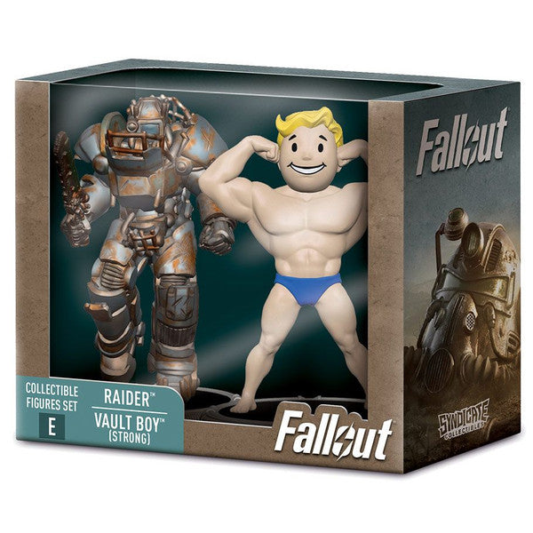 Syndicate Collectibles Fallout Collectible Figures Set Raider Vault Boy Strong T Main image