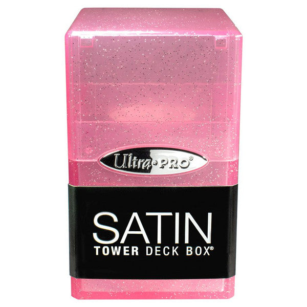 Ultra Pro Deck Box Satin Tower Glitter Pink 100+ Card
