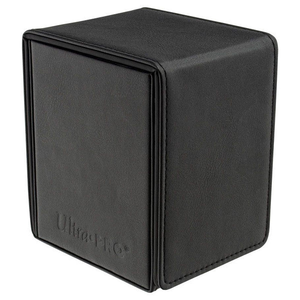 Ultra Pro Deck Box Alcove Flip Vivid Black Card Storage Protects 100 Main image