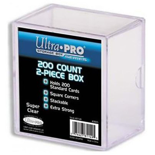 Ultra Pro Card Storage Box 2 Piece 200 Clear Sleeves Main image
