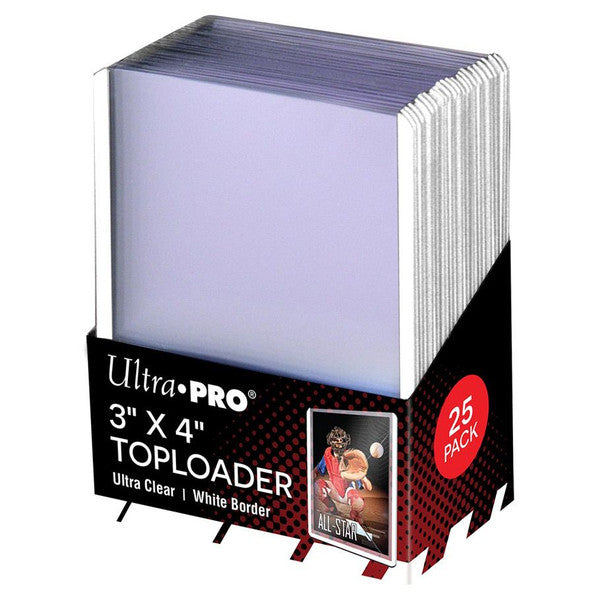 Ultra Pro Toploader 3x4 White Border 25ct