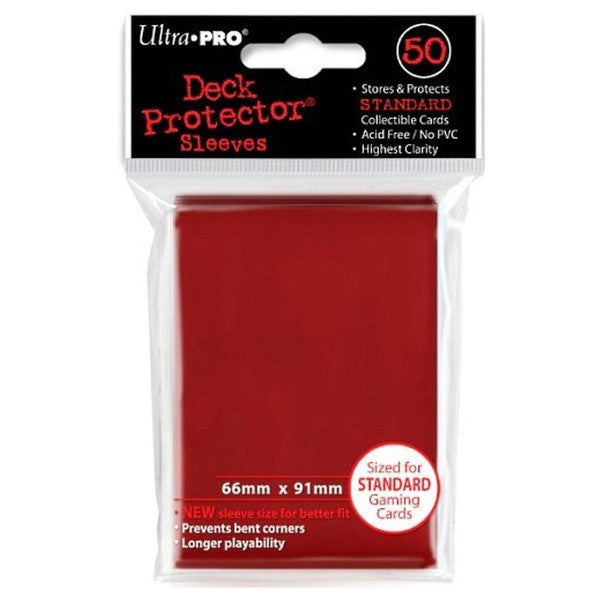 Ultra Pro Deck Protector Pro Gloss Solid Red Standard Size Card Sleeves 50ct