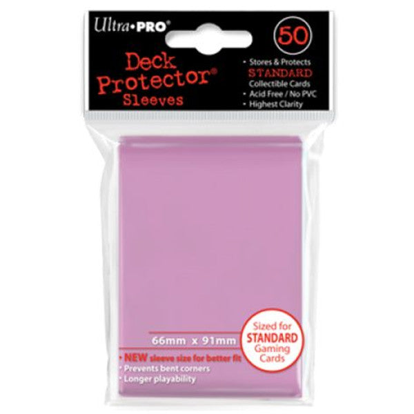 Ultra Pro Deck Protector Pro Gloss Solid Pink Standard Size Card Sleeves 50ct Main image