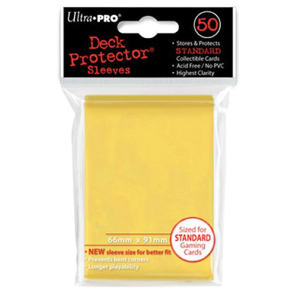 Ultra Pro Deck Protector Pro Gloss Solid Yellow Standard Size Card Sleeves 50ct