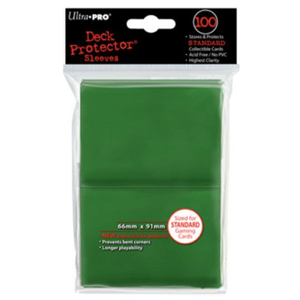 Ultra Pro Deck Protector Pro Gloss Solid Green Standard Size Card Sleeves 100ct Main image