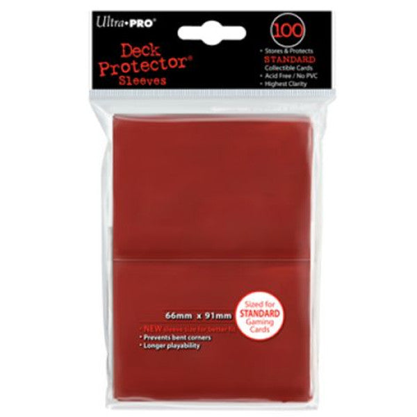 Ultra Pro Deck Protector Pro Gloss Solid Red Standard Size Card Sleeves 100ct Main image