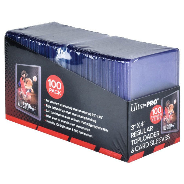 Ultra Pro 3" X 4" Clear Regular Toploaders For Cards With Card Sleeves Bundle St Main image