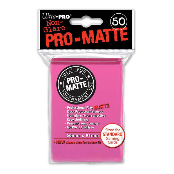 Ultra Pro Deck Protector Pro Matte Bright Pink 50 Gaming Size Main image