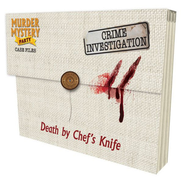 University Games Murder Mystery Party Case Files Death by Chef's Knife Ages 14+