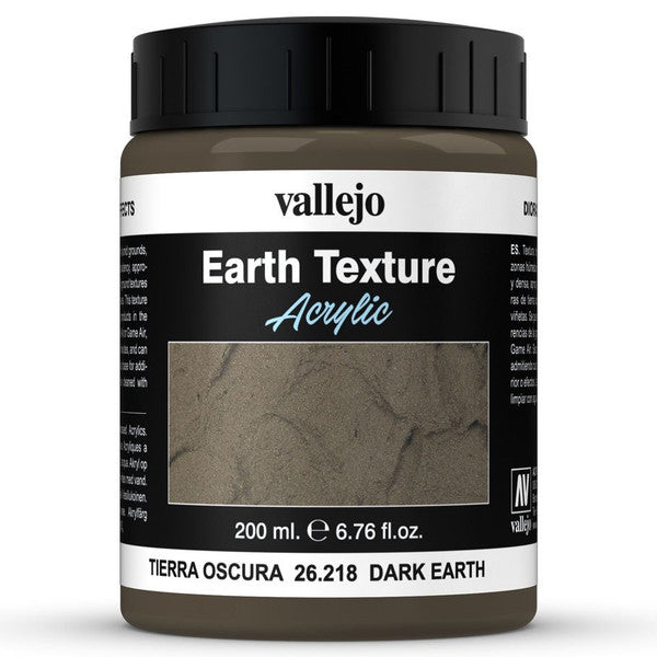 Vallejo De Earth Dark Diorama Fx Textures 200ml Acrylic Color