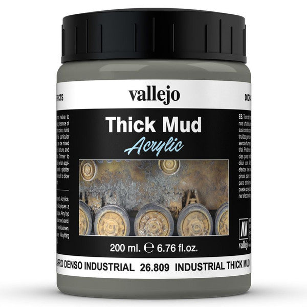 Vallejo Diorama Fx De Mud Industrial Thick 200ml Premium Acrylic Color