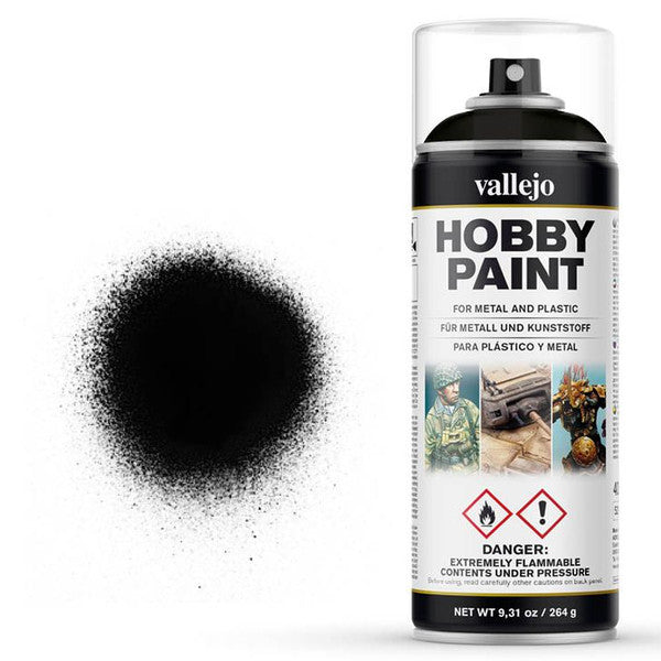Vallejo Finish Spray Black Primer Perfect Matt Self Levelling