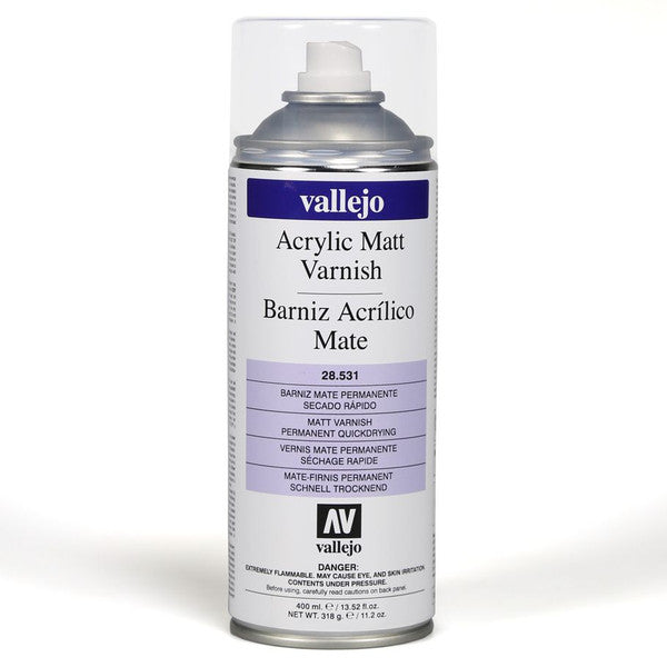 Vallejo Spray Matt Varnish Acrylic Protection 400ml Main image