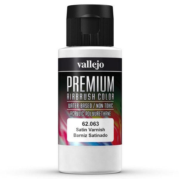 Vallejo Brush On Satin Varnish Water-Based Acrylic 60ml Vj62063