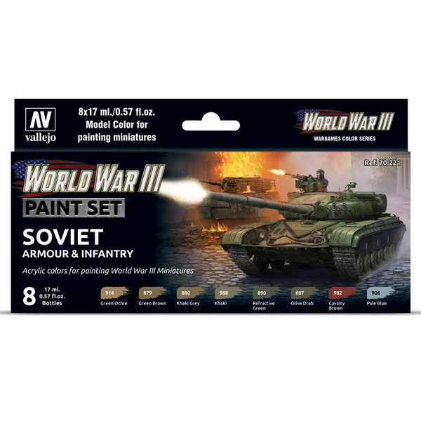 Vallejo Model Color WWIII Soviet Armour Infantry Paint Set 6 Colors