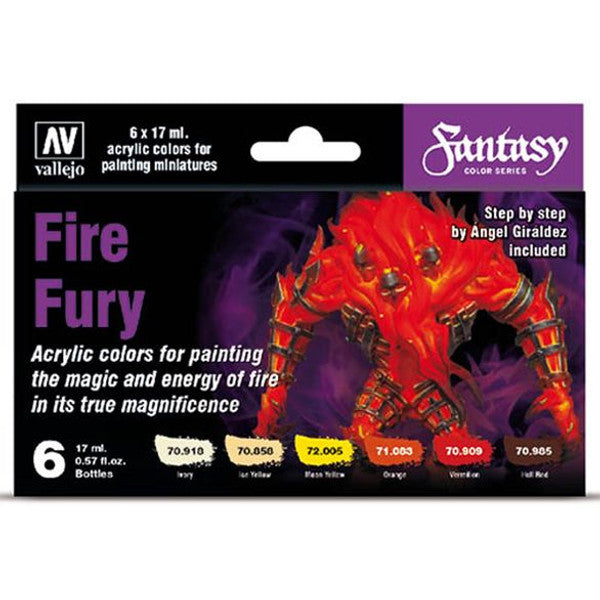 Vallejo Fury Model Color Fantasy Fire Magic Painting Set Main image